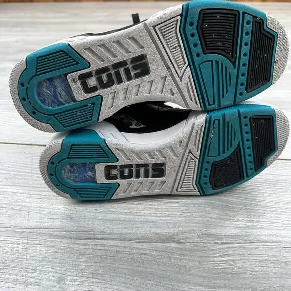 Converse ERX 260 High Tops Kids 7 Black Turquoise Orange Retro 80s Sneakers Shoe - Picture 9 of 9